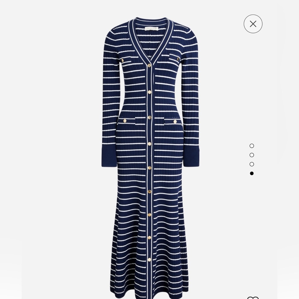 NWOT Jcrew Button-up sweater-dress in stripe STILL IN PLASTIC BAG